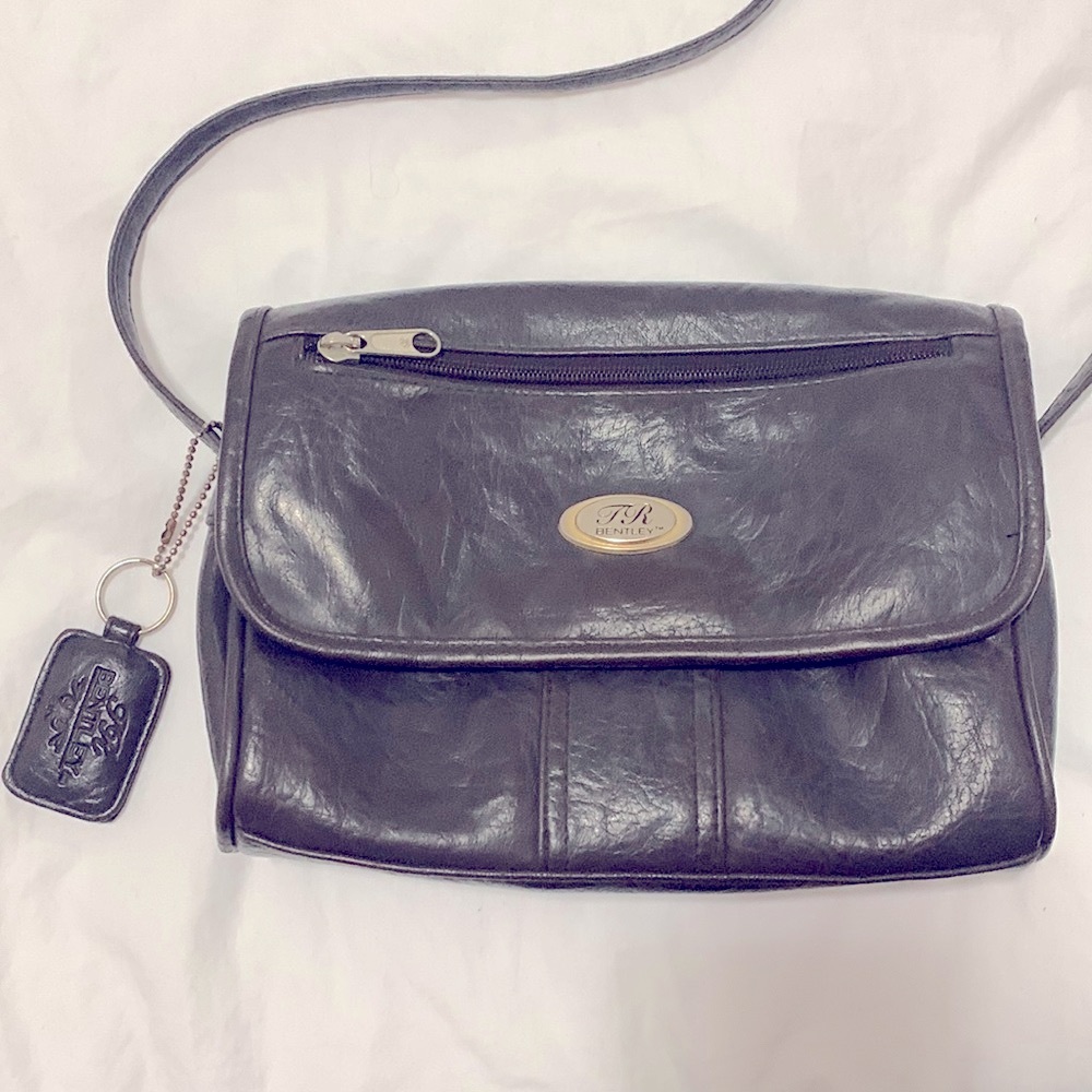 TR Bentley Brown leather crossbody bag